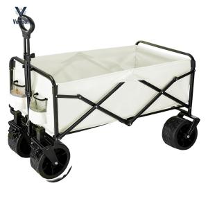 Camping Hand Truck Large Capacity Extended Picnic Trolley Swivel Wheels Multifunction Camper Cart for Food Water Carrying [Vodool Shophouse]
