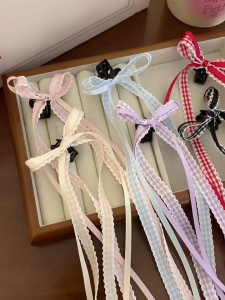 Kẹp tóc ruy băng kiểu Pháp Dây Buộc Tóc kẹp nơ thanh lịch barrettes cho phụ nữ phù hợp với sử dụng hàng ngày