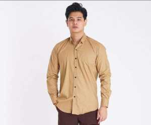 Kemeja polos pria lengan panjang BISA COD