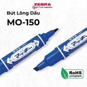 Bút Lông Dầu Zebra Pen Mckee MO-150 Chính Hãng Nhật - Marker Mực Dầu Nhanh Khô Bám Mực Tốt Nét Rõ Hạn Chế Lem Nhòe - Chuẩn ROHS An Toàn - Viết Lên Giấy/Carton/Nhựa/ Kim Loại/Thủy Tinh/Gỗ - Dùng Văn Phòng Kho Xưởng Đánh Dấu - Chọn Màu