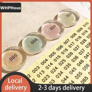 [COD] WHPHous Ship within 24 hours 1 4sheets Waterproof Laser Number Label Stickers For DIY Craft Self Adhesive Nail Polish Lipstick Color Number Tags Sticker