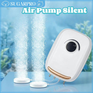 Silent Aquarium Air Pump Oxygen Aerator Adjustable Low Noise Fish Tank Copper Core White