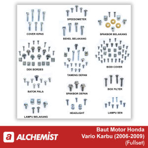 Baut Honda Vario 110 Karbu Full Set / Baud Honda Vario 110 Karbu Satu Set