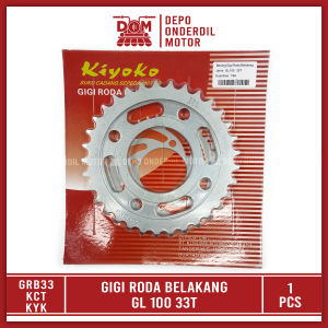 Gear Belakang GL 100 33T (KIYOKO) - Gigi Tarik Ger Gir Roda Belakang Rear Sprocket HONDA GL125 CB100