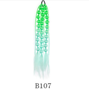 DFGFIN 20" Tóc nối màu Có dây buộc tóc Trọng lượng nhẹ Phụ kiện tóc điên Ombre Bện thủ công Tóc đuôi ngựa bong bóng cho trẻ em