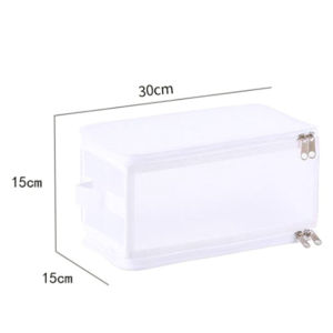 Waterproof PP Plastic High Capacity Foldable Transparent Storage Box Clothes Organizer Clothes Underwear Bra Sorting Organizing Case
