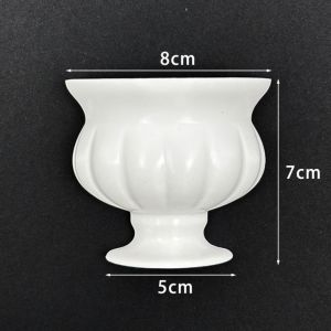 NEXASHOP White Half Wall Vase DIY Hand-Painted Flower Arrangement Vase French Oil Painting Half Wall Flower Pot Home Decoration