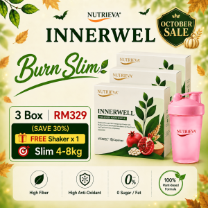 [7 DAYS RESULT🔥 Innerwell 2-IN-1 Weight Loss Beauty] ✨0Sugar 0Fat✨24hr Fat Burner Block Carbs/Sugar Detox Kawal Berat Badan