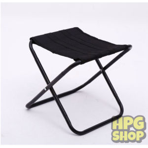 TS Black Large Oxford Cloth Folding Chair With Storage Bag Outdoor Travel Portable Chair
