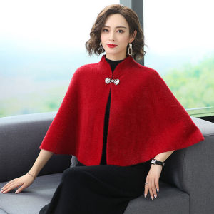 UNIITY Thicken Imitation Mink Velvet Shawl Luxury Autumn Winter Short Sweater Shawl Womens Fashion Elegant Outerwear Coat Wedding Party Evening Dresses