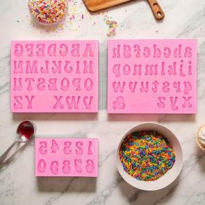 【Comfortable House】 COD 3D Letter Number Silicone Fondant Molds Chocolate Cake Molds Cake Decorating DIY Tools Jelly Cookies Baking Printing Mould