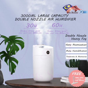3000ML USB Air Humidifier Double Nozzle H2O Nano Mist Air Purifier Aroma Diffuser USB Ultrasonic Air Diffuser Aromatherapy 香薰加湿器