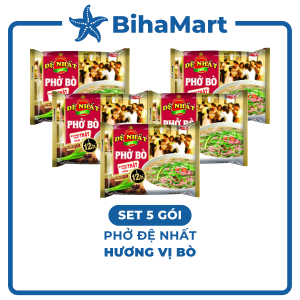 [SET 5 GÓI] - ACECOOK - Đệ Nhất phở hương vị Phở Bò phở bò Đệ Nhất Acecook phở bò Acecook Đệ Nhất phở ăn liền (65g/gói)