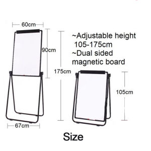 Magnetic Standing White Board 90x60cm /Bulleting Board / Notice Board / Frame