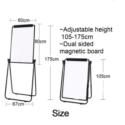 Magnetic Standing White Board 90x60cm /Bulleting Board / Notice Board / Frame
