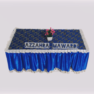 Taplak Alas Meja Tamu Motif Chenille II Warna Biru