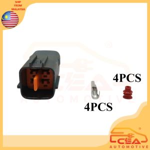 1PCS 4 PIN PROTON WAJA FOG LAMP MALE FEMALE SOCKET CONNECTOR WATERPROOF