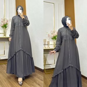 COD Laluna Dress Ceruty Babydoll Brokat Dress Dewasa Terbaru Dress Kondangan Dress Lebaran Wanita
