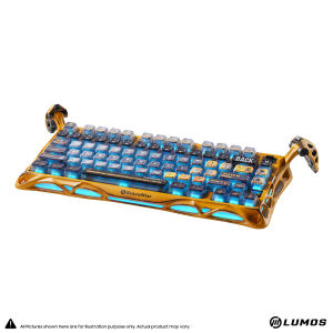 Gravastar Mercury K1 Pro Special Edition BATTLE WORN YELLOW Sleek Durable Multi-connection RGB Gaming Keyboard