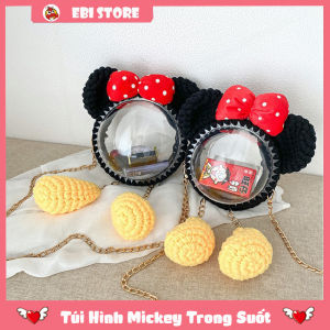 [Có Video Hướng Dẫn] Túi Đeo Chéo Handmade Set Nguyên Liệu Tự Đan Túi Mica Len Hình Mickey Nhiều Mẫu Độc Lạ - EB51