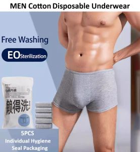 Mens Disposable Underwear Individual Hygiene Seal Packaging Cotton Underwear Holiday Travel Business Trip Disposable Convenient Elderly