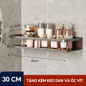 Kệ đựng đồ nhà tắm dán tường chất liệu Hợp kim nhôm chống gỉ cao cấp (Kèm keo dán và ốc vít)