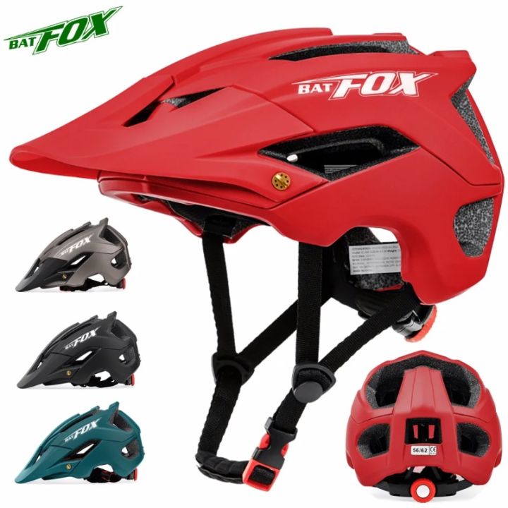 BATFOX Helmet cycling mtb bicycle helmet for men women red racing
