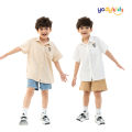 Áo sơ mi trẻ em ?YODY Kids áo thun có cổ bé trai tay ngắn thêu gấu chất cotton mềm mại an toàn cho làn da bé, phong cách hàn quốc SMK6006. 