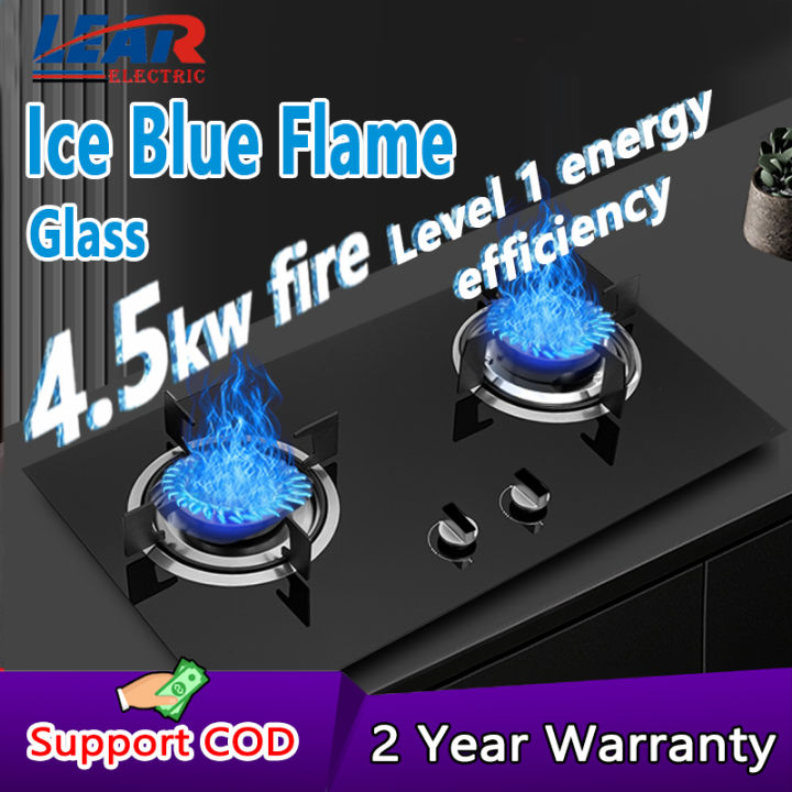 Embedded gas stove tempered glass countertop doubleheaded gas stove