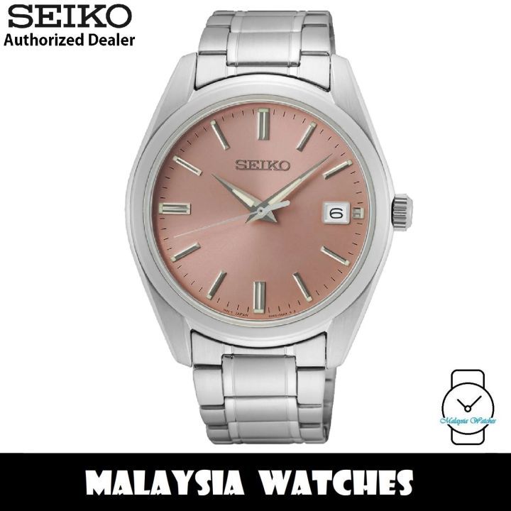 Seiko SUR523P1 Conceptual Quartz Analog Salmon Pink Dial Sapphire