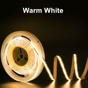 Angelila 1m 2m 3m 5m DC12V 24V High Density COB LED Strip Light Super Bright 3000K 4000K 6000K White 320LEDs/m Flexible Ribbon Tape Lamp for Kitchen Bedroom Home DIY Decoration