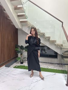 TERBARU - BEST SELLER NAMIRA DRESS DIRRA IKAT BAHAN SATIN SILK DRES WANITA KONDANGAN BRIDESMAID SIZE M L XL