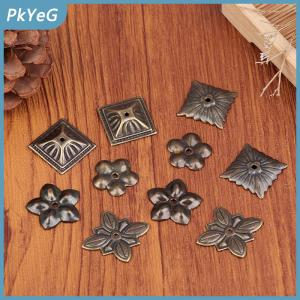PkYeG 10PCS Hộp gỗ góc Antique Brass bọc trang trí đối với trang sức ngực Quà Tặng rượu vang trường hợp bảo vệ phần cứng