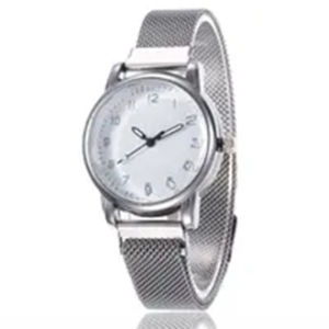Korean Vintage Womens Watch with Magnetic Clasp Mesh Bracelet Artistic Minimalist Student Quartz Watch