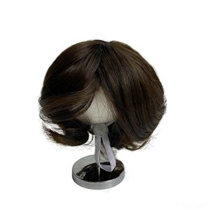 ZSDN MALL with Bangs Pet Bob Wig Adjustable Fit Comfortable To Wear Cat Fake Hair Skin-friendly Cosplay Kitty Wavy Hair Halloween Celebration