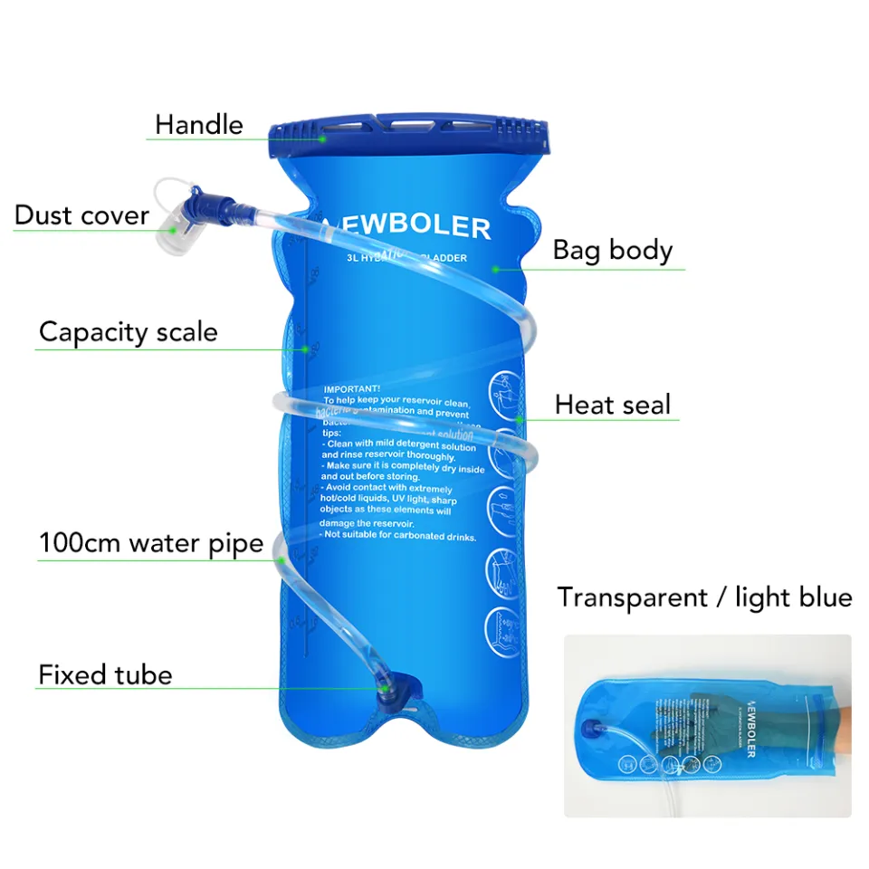 Newboler 2L 3L Water Bladder Portable Water Bag TPU BPA-Free