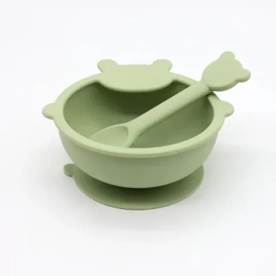 Mangkok & Sendok Bayi Silicone Anti Tumpah Food Grade BPA FREE