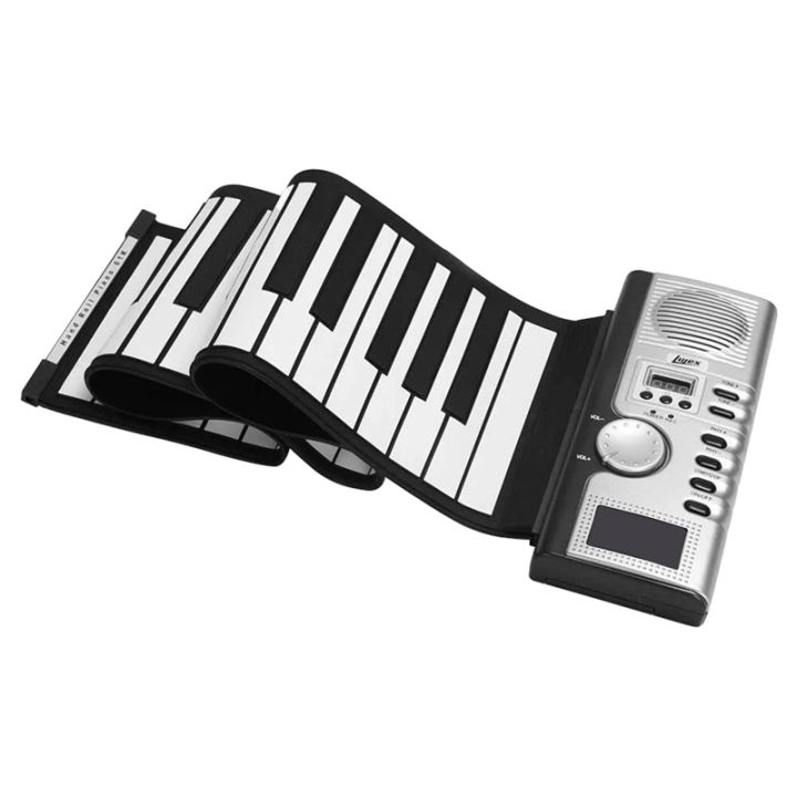 61 Keys Hand Roll Up Piano Portable Folding Electronic Organ Keyboard ...