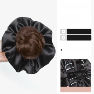 Lazy Korean Style Bun Wig Korean Curly Messy Meatball Hair Bun Wig Women Girls Hair Extension Pad Accessories