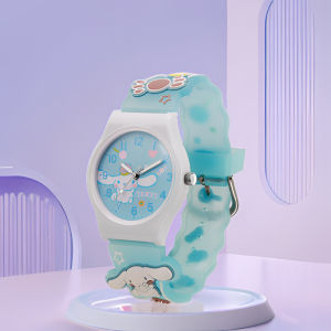 [Local Delivery] New Epoxy Cartoon Childrens Watch Soft Rubber Sanrio Elementary School Student Watch Quartz Watch Boys Girls Gifts