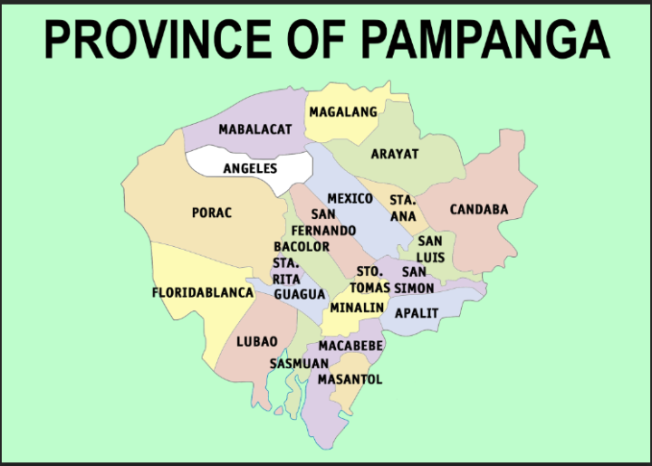 Pampanga Province Map Waterproof A4 Laminated Chart | Lazada PH