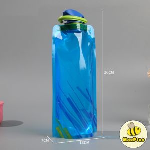 MaxPlus 700ml Travel Collapsible Folding Drink Water Bottle Sports Kettle Flexible Foldable Drink Water Bag