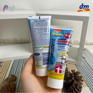 Prokudent Kids Kem Đánh Răng Trẻ Em 75ml Dành Cho Bé 0-6 Tuổi Chống Sâu Răng Có Thể Nuốt Được