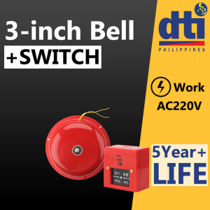Fire Alarm Bell Manual Switch Multi Size 4 "/6"/8 "/10"/12 "Home Security Mall Office Fire Alarm Red Button Alarm Protection Power Supply Fire Alarm Bell Protection Power Supply 220v Ac Power Manual Switch