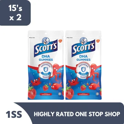 Scotts DHA Gummies Strawberry 15 Gummies x 2