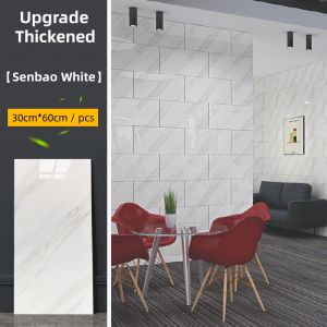 3D Imitation Marble Tile Tiling Wallpaper Bedroom Living Room Self Adhesive Wall Paper Decoration Waterproof Oil Proof Thickened Wear-resistant