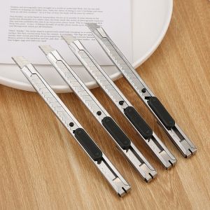 SA Pisau Cutter Stainless Besar 9in1 Super Tajam Tahan Karat / Penggaris Screw Buka Kaleng Tutup Botol Baut Sekrup Mur Cuter Kater Kunci Heksagonal Alat Potong Kertas Unboxing Packing