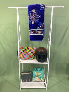 Triangle Stand Hanger Rak Gantungan Baju Berdiri Aesthetic Rak Susun Stand Hanger Besi Baju Serbaguna Dengan Roda