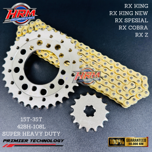GEAR SET GIR SET RACING RX KING NEW RX SPESIAL RXZ 35T SILVER GOLD