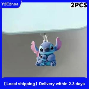 【Local shipping】 Cartoon Cute Stitch Mobile Phone Dust Plug Accessories Decoration Hanging Pendant For IPhone Type-C Charging Port Dust Plug